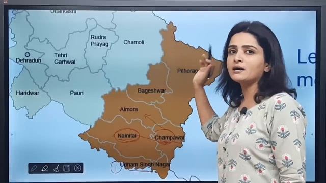 Map of Uttarakhand | उत्तराखंड का नक्शा | Districts of Uttarakhand | Geography | With Mnemonics
