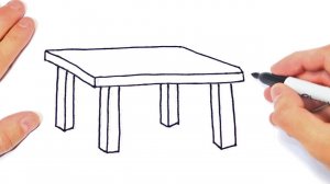 Как нарисовать табурет | How to draw a stool