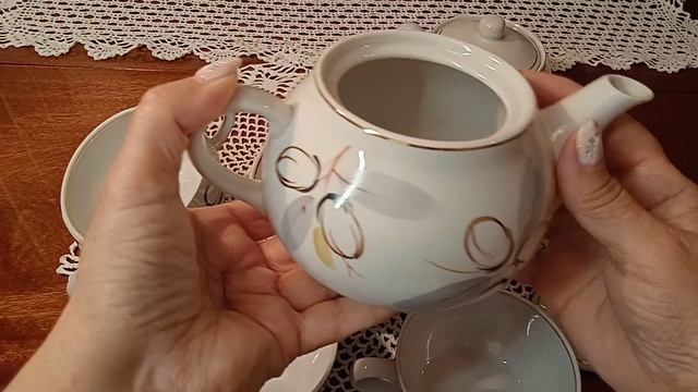Посуда. Фарфор 60-х. Чайный сервиз завода Чайка.