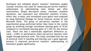 Impact of practical work in promoting learning of kinematics graphs in Tanzanian teachers’ training