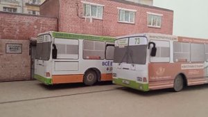 Автобусы ЛиАЗ из бумаги #2