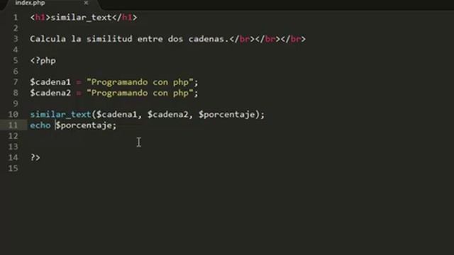 PHP - Funciones de Cadenas - similar text смотреть онлайн