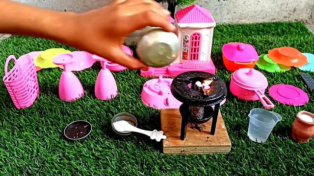 Diy miniature making tea| miniature kichen set| mini cooking