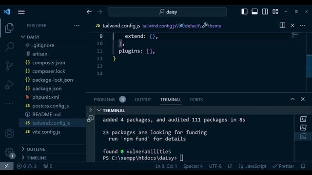 How to install and use Daisy UI in Laravel Application