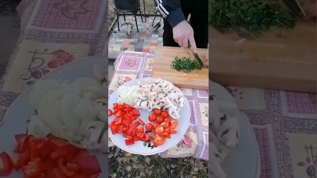 РЫБА  С ОВОЩАМИ НА САДЖЕ ? #рецепт #готовка #еда #вкусно #рыба #садж #сковорода