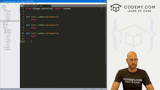 11. Shopping Cart Setup - Django Wednesdays ECommerce 11 смотреть онлайн