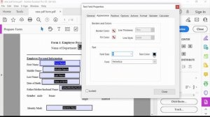 How to Change the Cell Font Size in a fillable PDF Form Field with Adobe Acrobat Pro DC