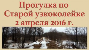 Прогулка по Старой узкоколейке 2 апреля 2016