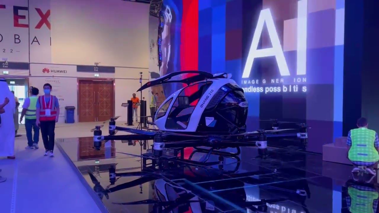 Выставка летающих мотоциклов, транспорт будущего GITEX Global 2022 Дубаи