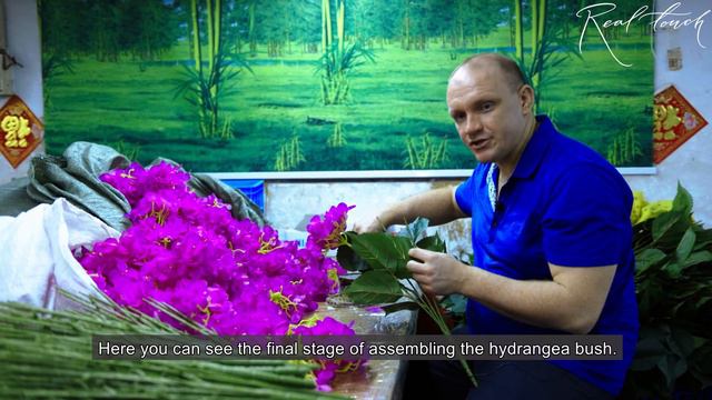 How artificial hydrangeas are made. Artificial flower factory in China смотреть онлайн