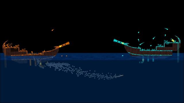 Pirate Ship Battle 2 - Marble Race in Algodoo смотреть онлайн