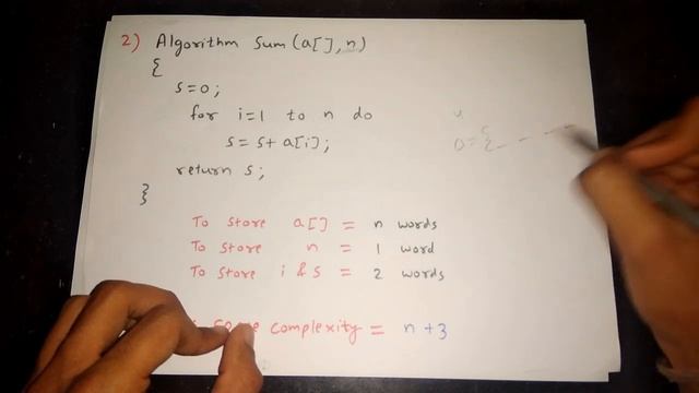 Space Complexity in  Analysis of Algorithm in Hindi | AOA  Lectures