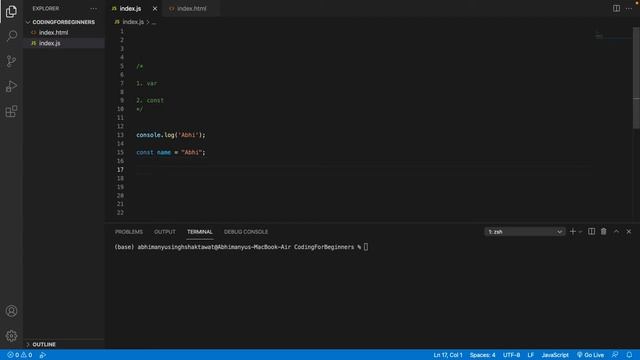 When To Use let and const In Javascript | Video 8