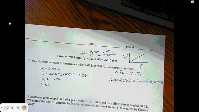 Boyles law, Charles' law, and Combined Gas Law Practice смотреть онлайн