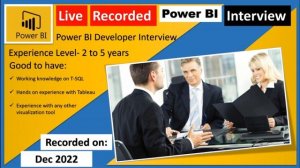 Power BI Interview: Live recorded Power BI interview