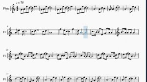 Flute Sheet Music: How to play Living Mice(Minecraft) by C418