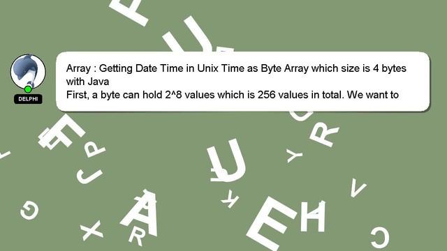 Array : Getting Date Time in Unix Time as Byte Array which size is 4 bytes with Java смотреть онлайн