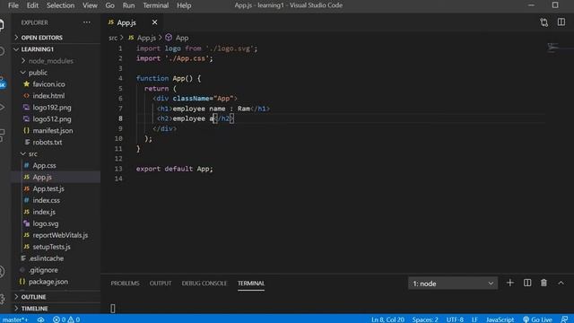 Creating react app& exploring JSX смотреть онлайн
