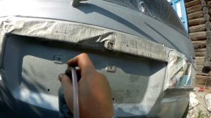 Покрасил авто молотковой краской с помощью ротодуйки автокомпрессора  бутылки на 6 литров и фрейзера