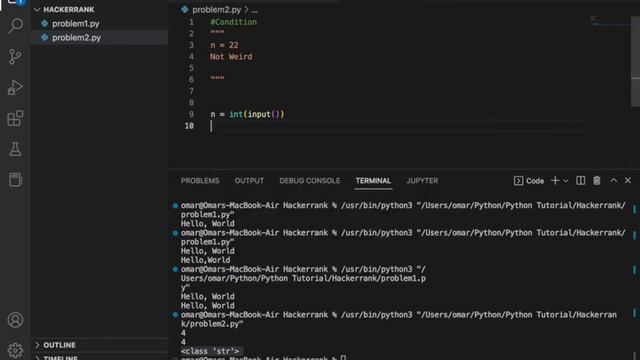 Python If-Else Hackerrank Problem Solving. Python input function. Part 03
