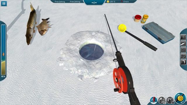 Ice Lakes Отличный симулятор зимней рыбалки смотреть онлайн