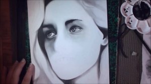 [DRY BRUSH] Dessin Twilight portrait de Kristen Stewart à la peinture à l'huile