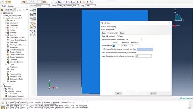 #ABAQUS TUTORIALS :  HEAT SINK HEAT TRANSFER ANALYSIS