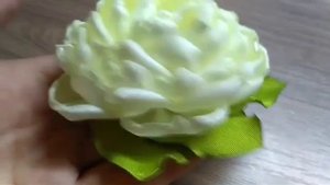 Пионы из атласных лент
