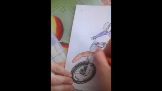 Разукрашиваем мотоциклиста смотреть онлайн