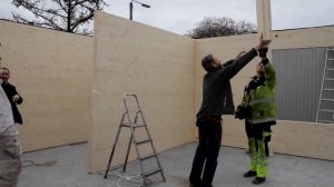 Монтаж дома из CLT панелей Домакс