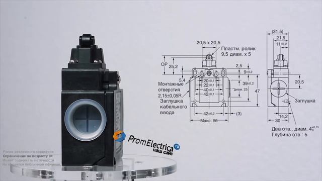 Термопластиковый концевой выключатель безопасности с пластиковым роликовым плунжером смотреть онлайн