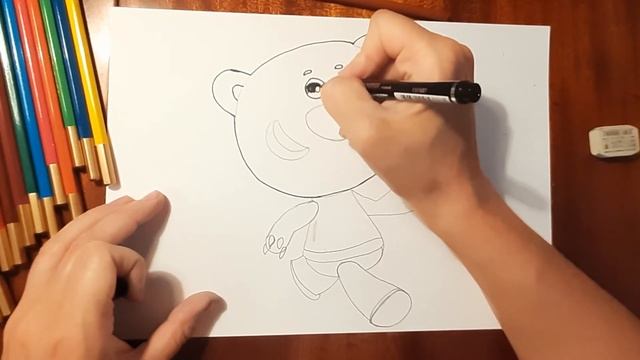 Как нарисовать Тучку из Мимимише цветными карандашами поэтапно. Мастер класс для детей, рисуем Тучк