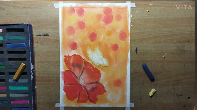 Hibiscus &Butterfly Soft Pastel Drawing /Soft Pastel Drawing for Beginners /Daily Art 169 смотреть онлайн