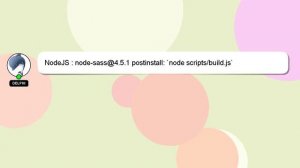 NodeJS : node-sass@4.5.1 postinstall: `node scripts/build.js`