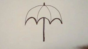 Простое рисование - как рисовать зонтик. How to draw umbrella