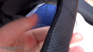 Lada Granta - натуральная кожаная оплетка на рулевое колесо.