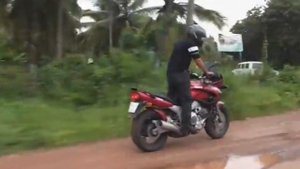 Yamaha TDM 850 in action.