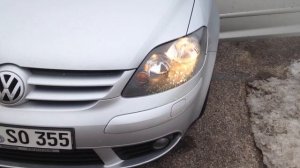 Работа телескопического омывателя фар VW GOLF PLUS