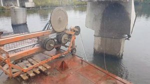 Подводная канатная резка.