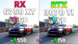 RX 6750 XT vs RTX 3070 Ti - Test in 10 Games