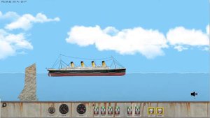 Потопил Титаник в игре Floating Sandbox