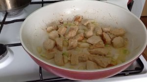 Картошка с курицей!