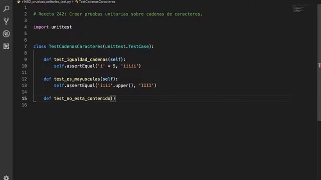 Python 3 - Receta 242: Crear Pruebas Unitarias con Cadenas de Caracteres смотреть онлайн