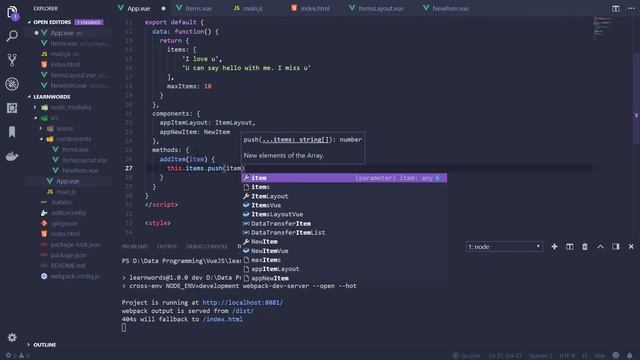 Ep10 | #05 | Xử lí thêm Items vào mảng tĩnh Vue.js - RHP Team