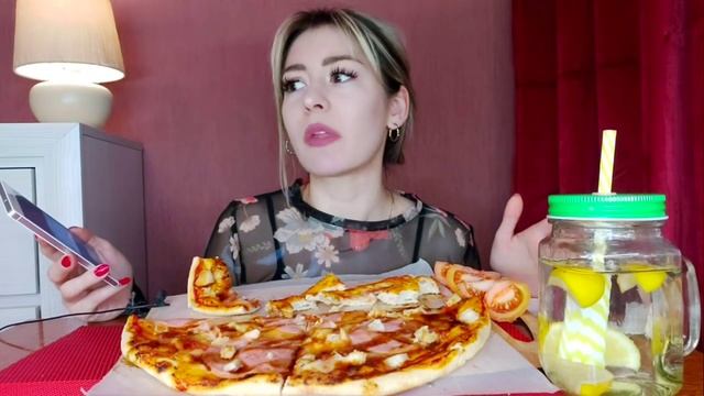 МУКБАНГ | ВКУСНАЯ ПИЦЦА С АНАНАСАМИ | АСМР | MUKBANG | PIZZA | ASMR | EATING SHOW | ДОМАШНЯЯ ПИЦЦА