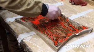 Молния из эпоксидной смолы в разделочной доске. Ошибки заливки