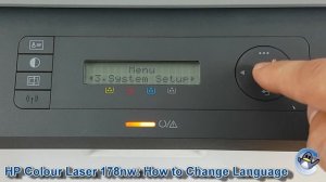 HP Colour Laser MFP 178nw: How to Change the Selected Language