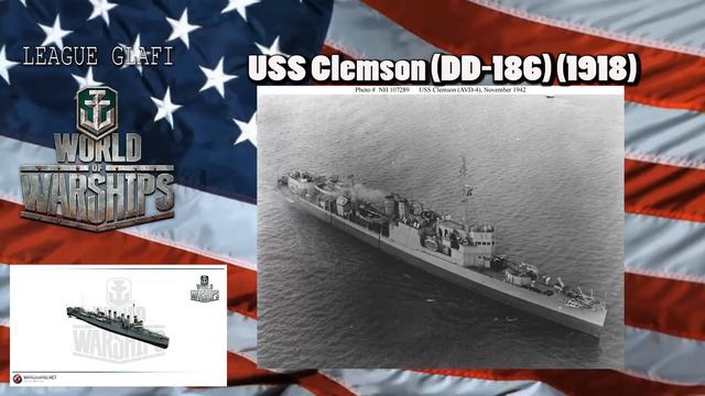 Клемсон World Of Warships USS Clemson историческая справка