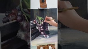 Виноград | масляная живопись (процесс рисования)