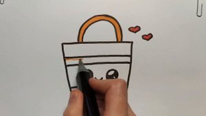 Как нарисовать сумку/Рисуем сумку для похода в магазин/Сумка